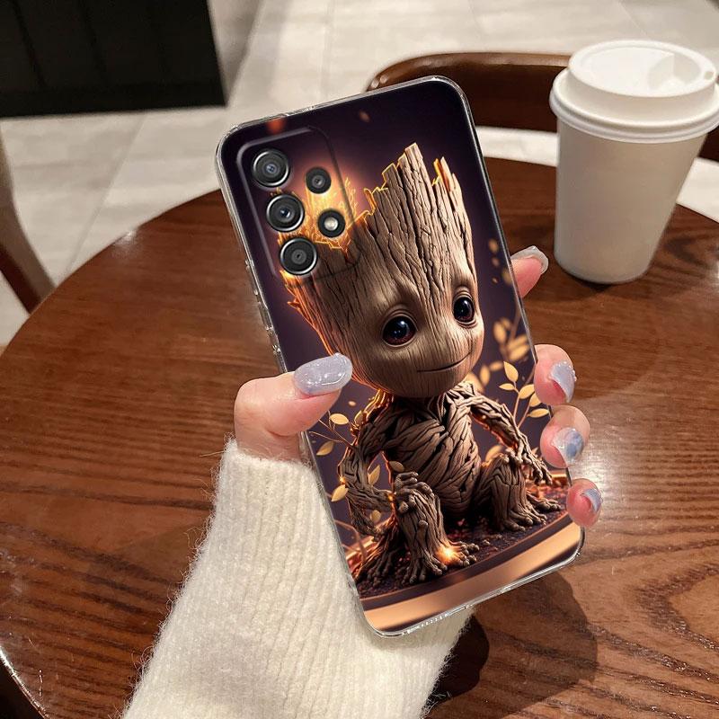 

Baby Cute Marvel Venom Groot Clear Case For Samsung Galaxy A57 A37 A56 5G A36 Case A55 A54 A35 A26 A07 A17 A16 A06 A36 A15 Cover Galaxy A50
