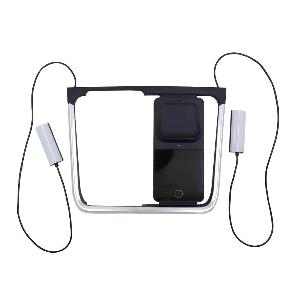 

2025 Новое беспроводное зарядное устройство для Tesla ModelY Model3 2025+ Air Pods Динамическая подсветка для ног Установка без потерь