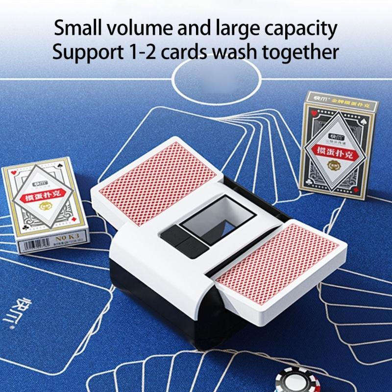 2000MHA Durability Electric Card Shuffler Rechargeable Automatic Card Shuffling Machine for Travel and Leisure Activity