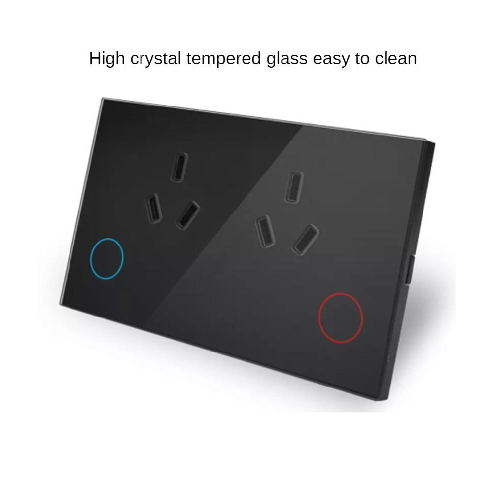 Corui Tuya Wifi Smart Socket 15a Double Au Plug Smart Touch Switch Support Smart Life App Light Wall Button Alexa Google Home