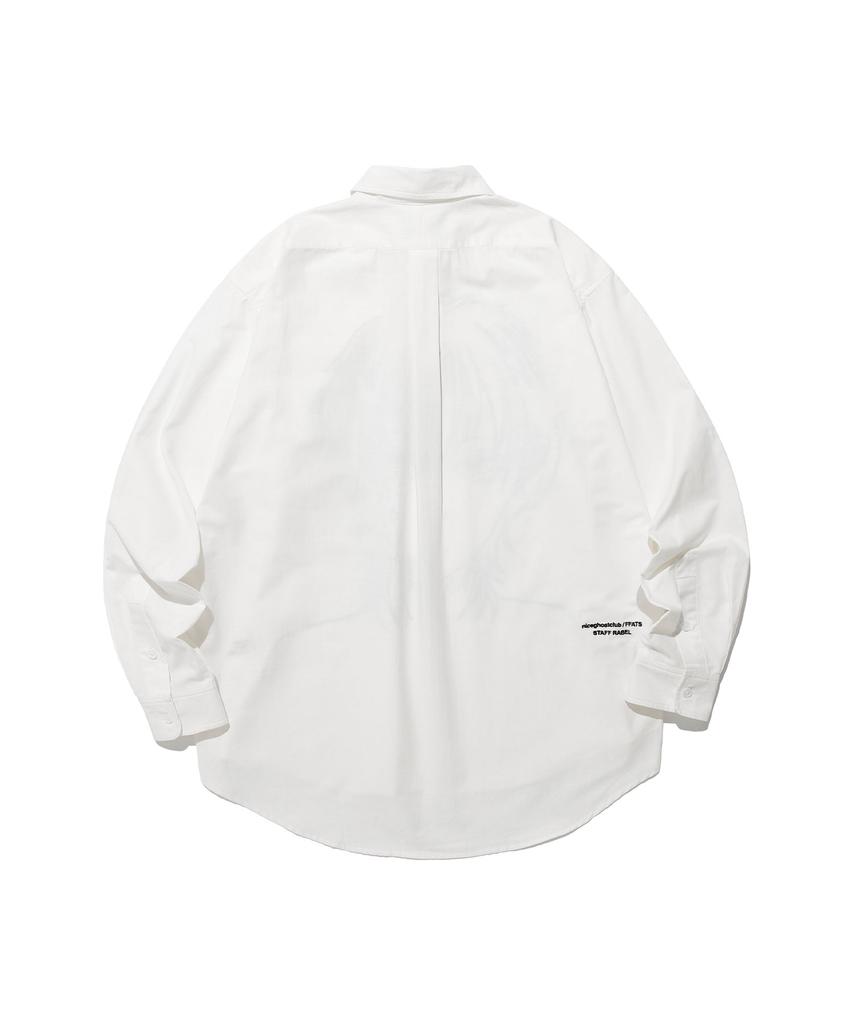 Nice Ghost Club Ffats Girl Oxford Big Big Shirt_White(Ng2Esuw301A)