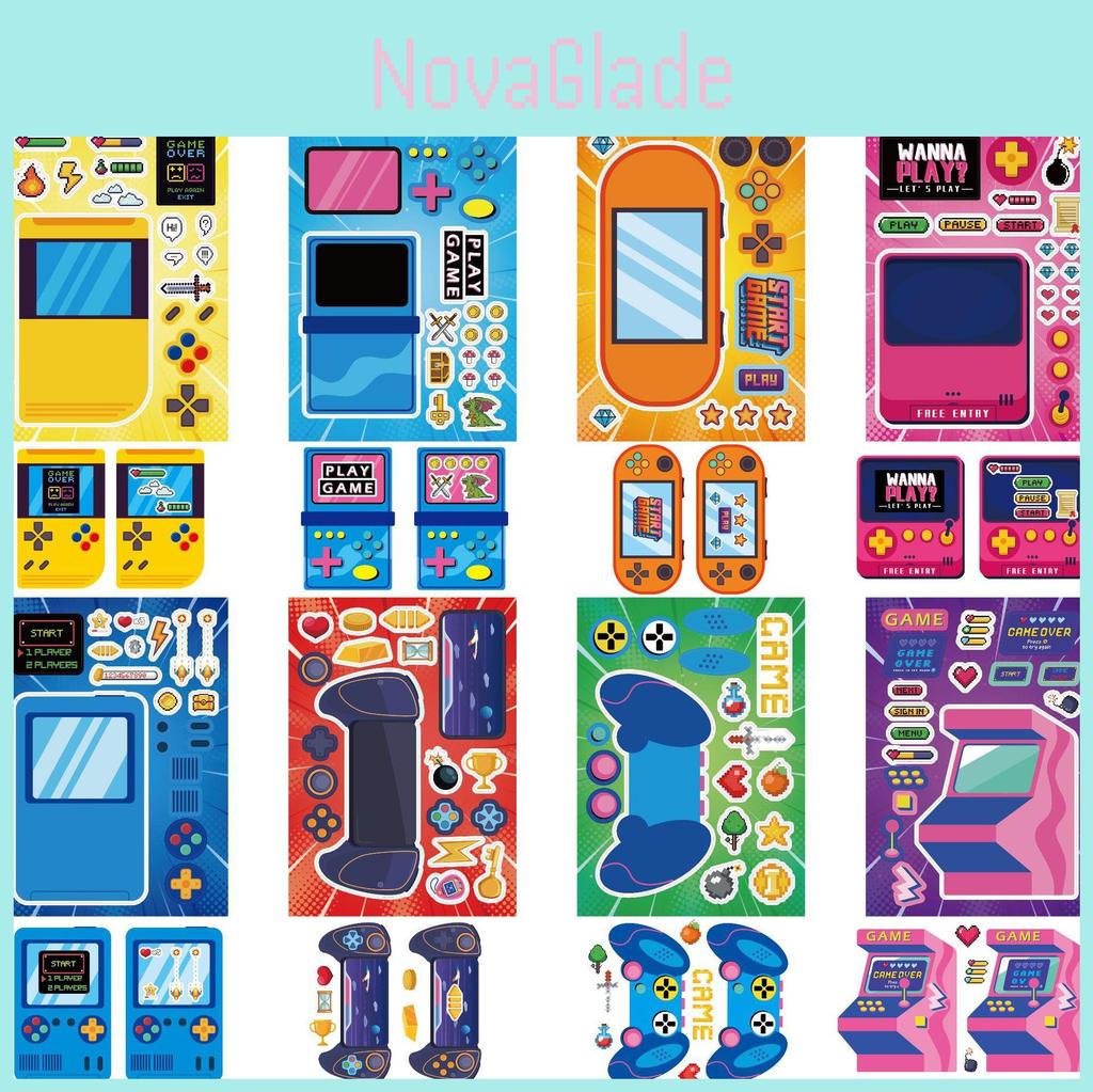 Adorable Cartoon Puzzle Stickers For Kids Interactive Diy Face Decals Pack Of 16