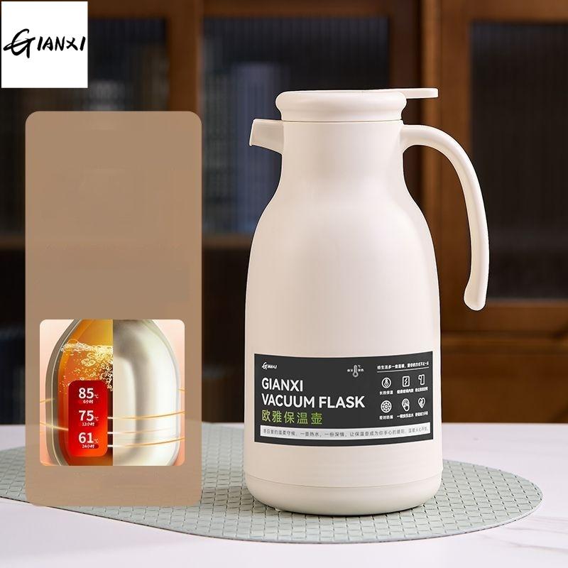 Zielona szklana butelka termosowa 1300 ml do domu i kuchni, termiczna butelka na wodę z uchwytem, termos na kawę o dużej pojemności