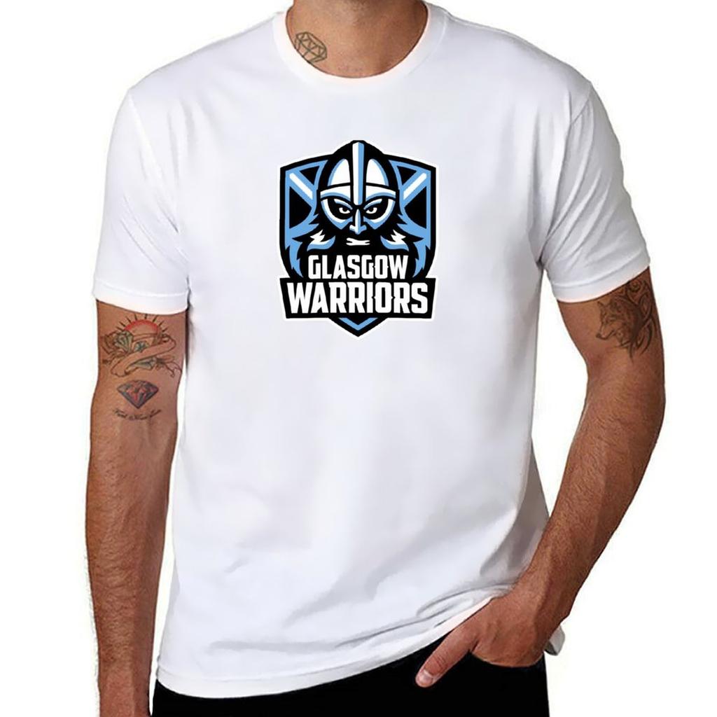 Glasgow Warriors T-Shirt Aesthetic Clothing Tees Boys Whites Plain White T Shirts Men
