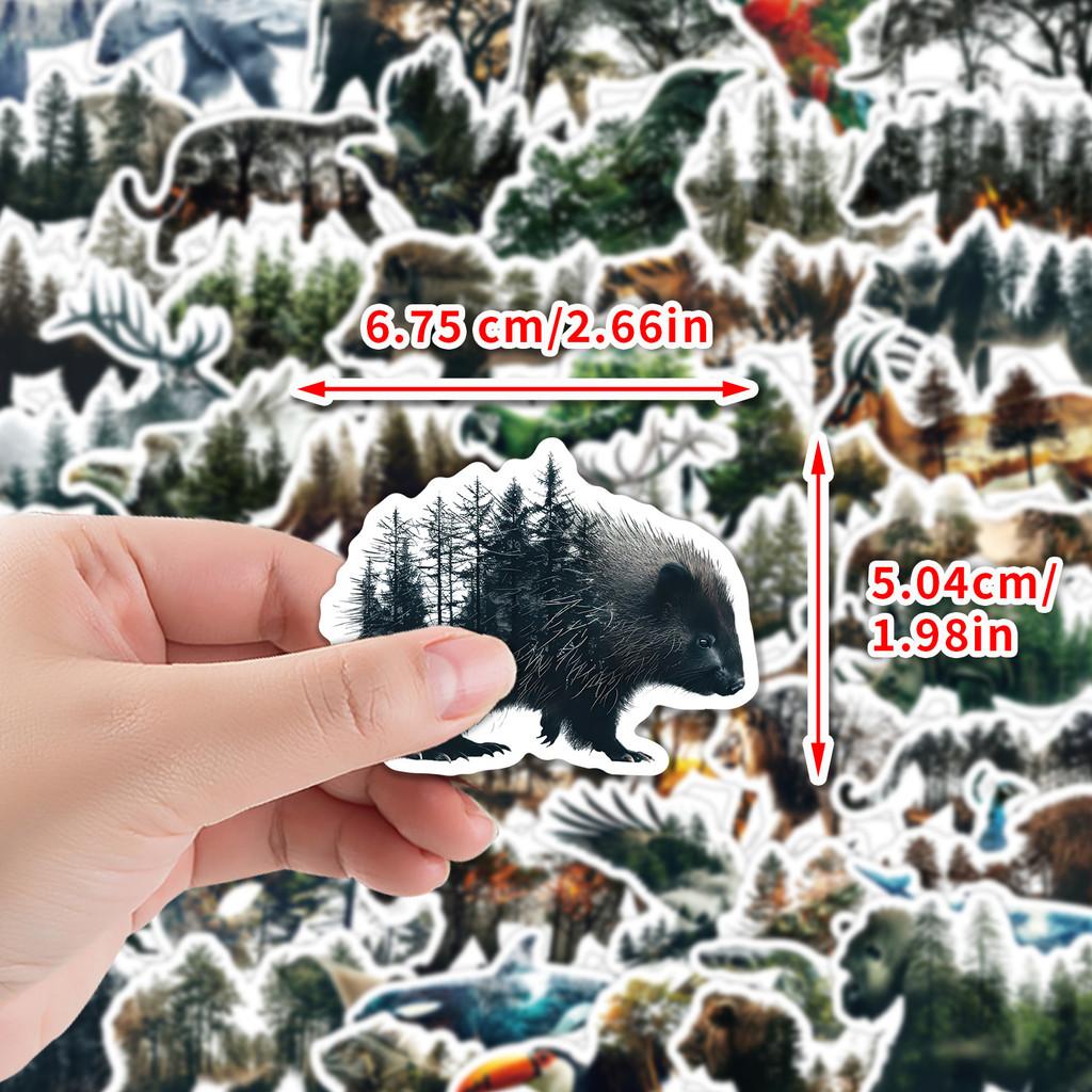 50PCS Natural Animal Graffiti Stickers - Waterproof Decor for Water Cup, Phone, Computer & Luggage AnimeWorlds Store