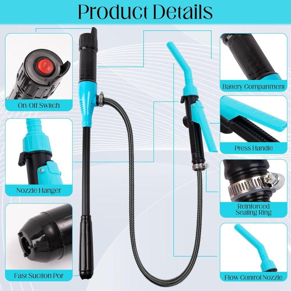 Battery-Powered Fuel Transfer Pump Corrosion-proof Liquid Siphon Pump Electric Oil Pump Car Use