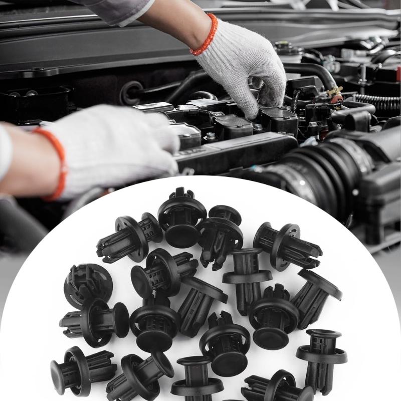 91505TM8003 Bumper Clips Suitable for 10mm Holes Weatherproof Plastic Fasteners Easy Snap Mechanism for Automotive