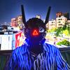 Maska Punkowa Okrągła Lampa Maska Kaskowa Cosplay dla Mężczyzn i Kobiet, Fajny Maskotka Techwear, Pełnotwarzowa Maska Akcesorium do Kostiumu