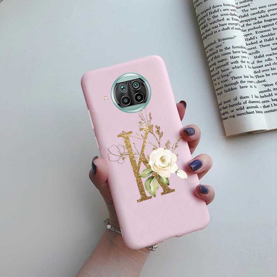 For Xiaomi Mi 10T Lite 5G Back Cover Flower Alphabet Letter Candy Soft Phone Case For Xiomi Mi10t Lite Mi 10 T Lite 10tlite Case