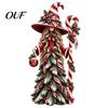 Christmas Witch Collectibles Santa Claus/Snowman/Witch Figurine with Tree Skirt Design, Table Centerpiece Indoor Party Ornaments for Christmas, Resin