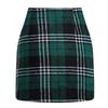 Women's High Waist Plaid Wool Pencil Mini Skirt