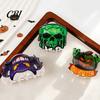 Shark Hair Claw Back Head Claw, Reinforced Clip with Elastic Base, Halloween Skull Bat Design Pumpkin Patterns for Bun Half-Tied Style Transparent