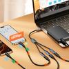 USB C Splitter Cord Wire 3-Port Supporting Multiple Device Connection for Efficient Charging and Fast Speed Syncing