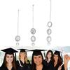 Graduation Alloy Photo Frame Charm Hat Brim Tassels Charm for Students and Teachers Unique Grad Season Gift Ornament