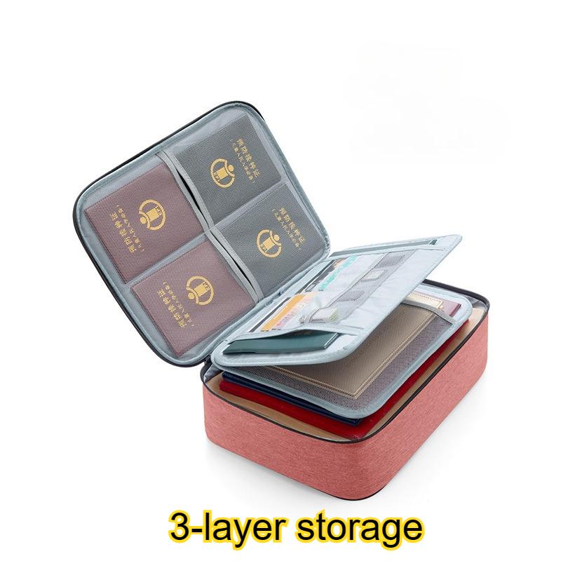 Home Multi-layer Document Organizer, Large Capacity, Multi-functional Storage Box, Certificate, Document, Passport Holder, Card Holder, Organizer Bag