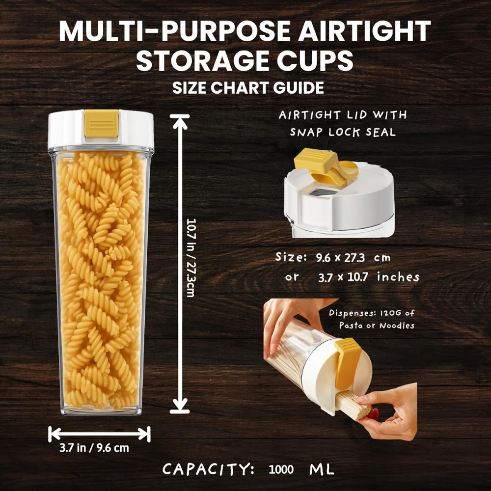 Pasta Storage Box Transparent Plastic Grain Seal Tank Spaghetti Storage Container Moisture-Proof Snack Jar Kitchen Food Tank New