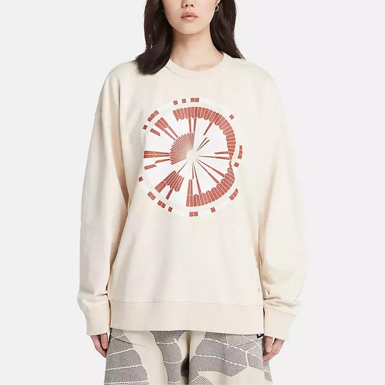 Timberland Pattern Printed Crew Neck Long Sleeve Sweatshirt Unisex sweatshirt Vintage-White A6BMP-CR3
