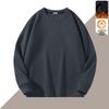 Herren Casual Fleece-gefüttertes Sweatshirt, Rundhalsausschnitt, Langarm, Herbst/Winter Stil, Locker geschnitten, Vielseitiger Pullover.