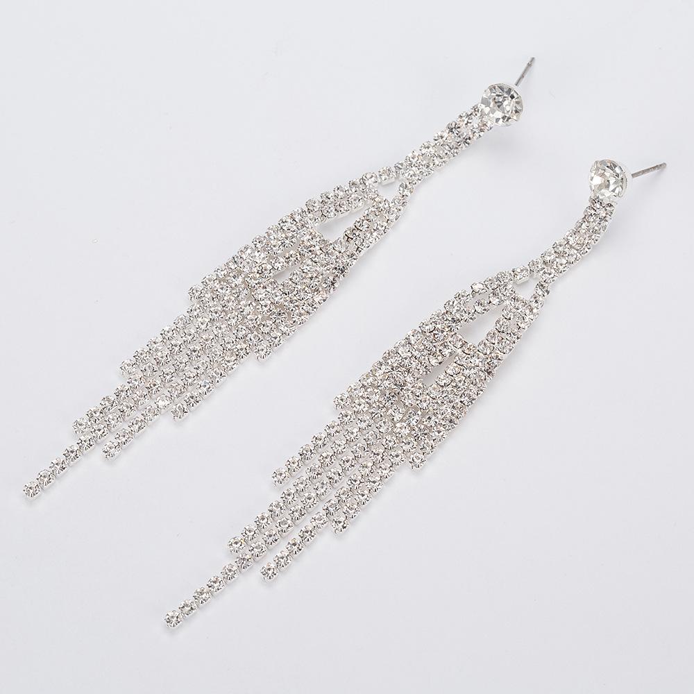European and American New Earrings Tassel Ethnic Wind Stone Foreign Trade Ornament Hot Supply E394