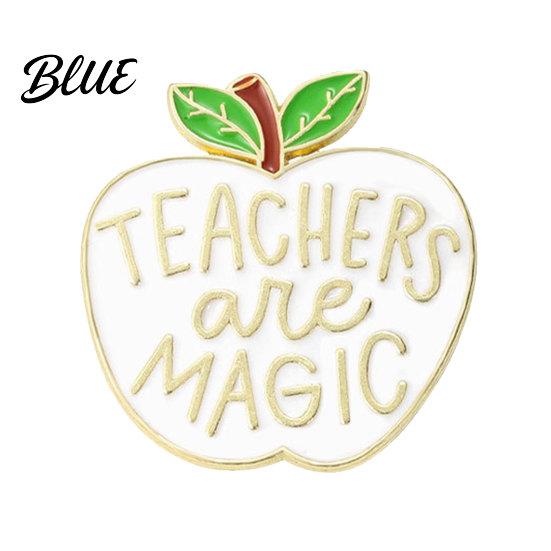 Canvas Bag Accessory Brooch Pin Enamel Teacher-Themed Fruit Shape Lapel