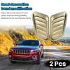 2Pcs Car Hood Air Vent Cover UV-proof Non-Fading Solid Color Universal Size Easy To Install Car Hood Vent Scoop Kit