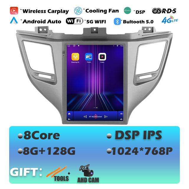 9.7'' For Hyundai Tucson 3 2015-2018 Carplay Android 14 Car Radio Multimedia Video Player Navigaion Head Unit Stereo Audio