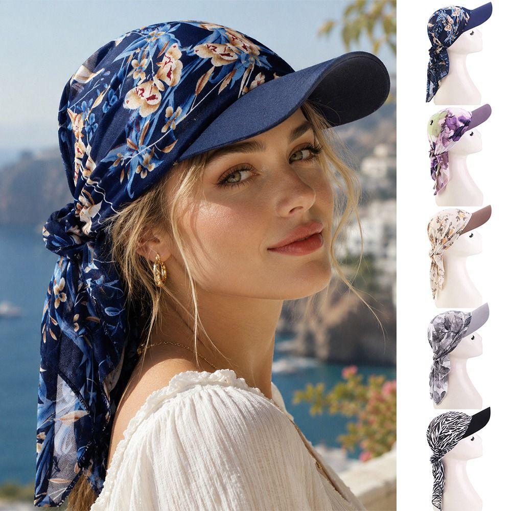 Pre-Tie Headscarf Chemo Headwear Sun Protection Chemo Cap Chiffon Baseball Cap Available All Year