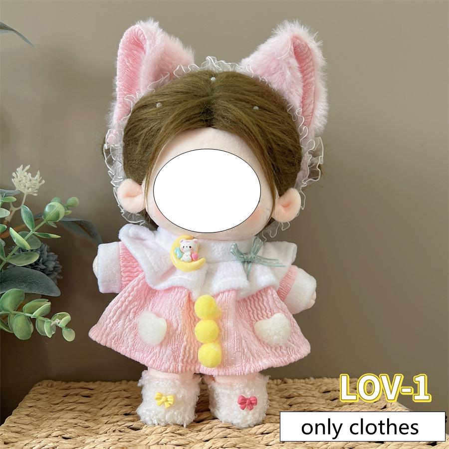 20Cm For Cotton Doll Plush Clothes Winter Outfit Lovely Doll Clothes Accessories For 20Cm Plush Cotton Doll Dress Up Diy Toys only clothes
