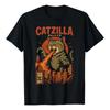 Camiseta Catzilla Japanese Cat Con Estampado De Gatos Para H