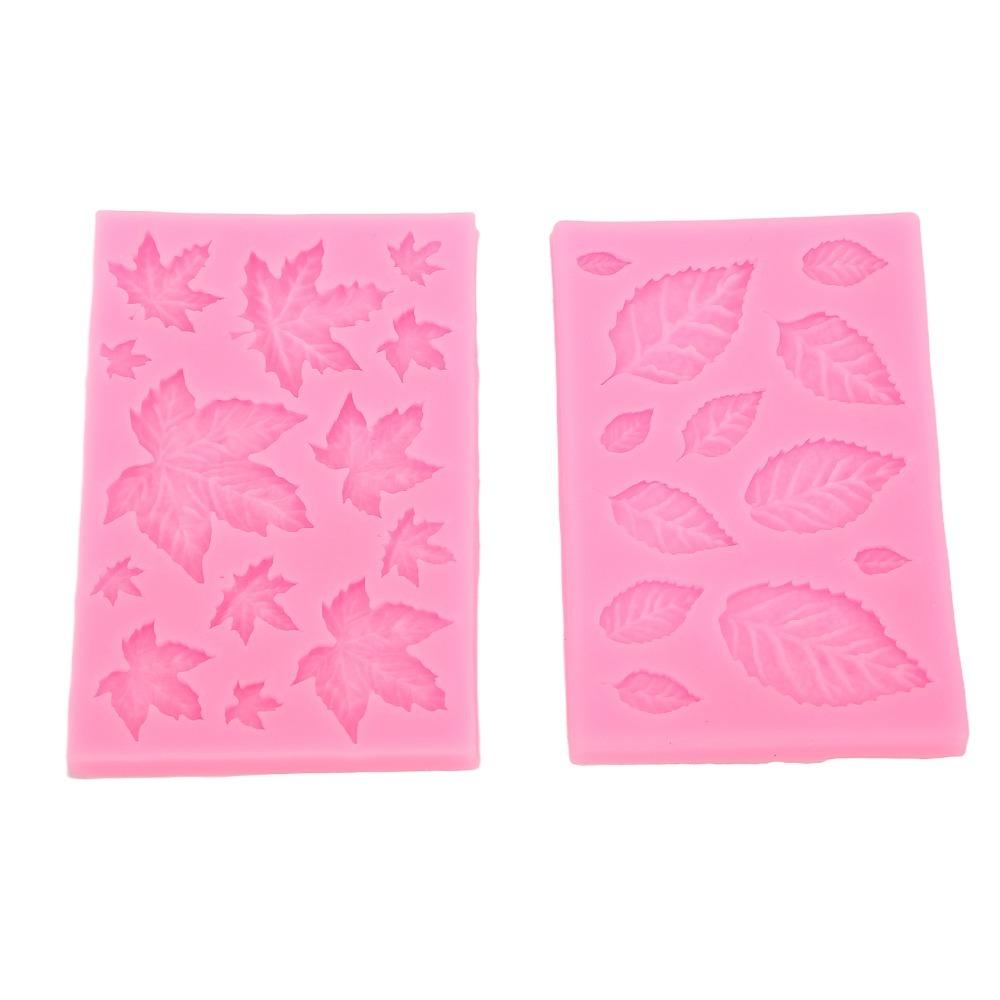 4pcs 3D Shape Fondant Mould Washable Candy Mould Candy Mould Maple Leaf Mould Cupcake Topper
