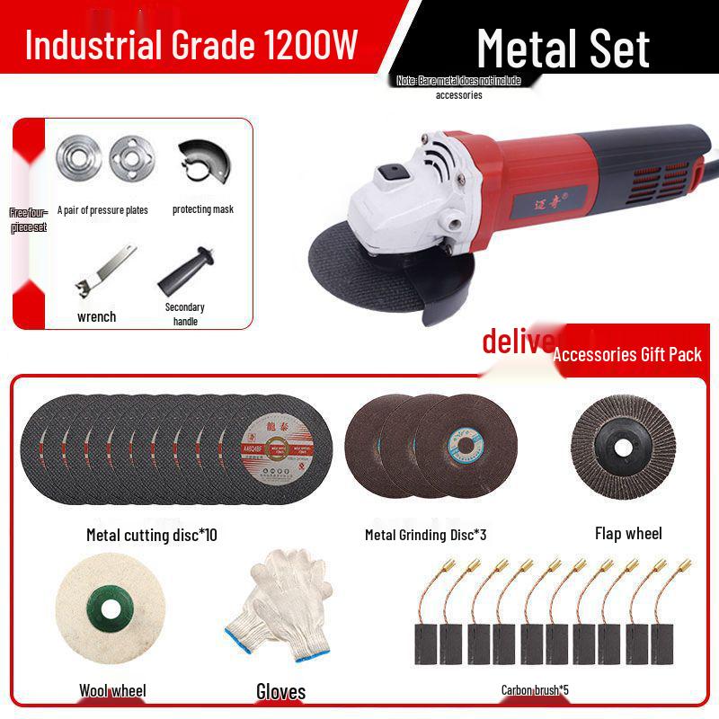 Multifunctional Electric Angle Grinder & Polisher: High-Power Handheld Grinding and Cutting Tool