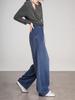 2026 Spring/Autumn Women's Retro Lyocell Denim Wide-Leg Pants - Trendy Elastic Baggy Banana Leg Style