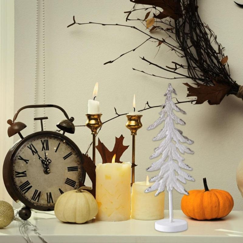 Iron And Wood Christmas Forest Sculpture Festival Seasonal Party Decoration Desktop Ornament