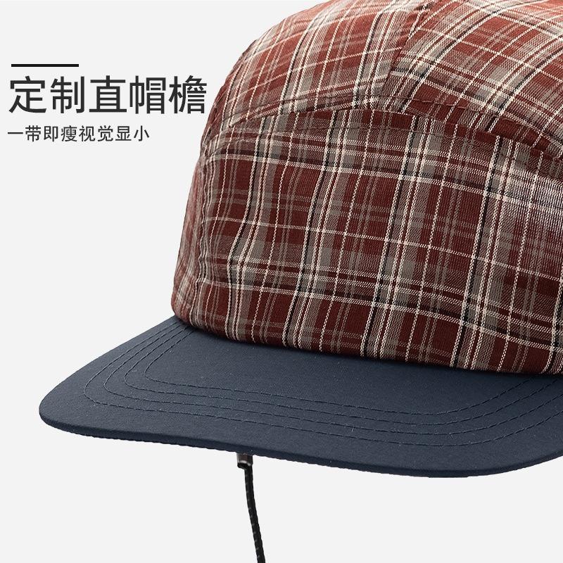 Quick-drying baseball cap retro mesh cap nylon windbreak rope light and breathable outdoor quick-drying flat-brimmed baseball cap