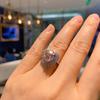 Tiktok Live Broadcast Cross Border Pink Love Necklace Heart Shaped Zircon Jewelry Three Piece Set Women's