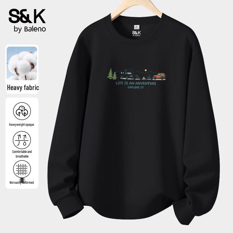 Baleno Men's S&K Series Crewneck Graphic Sweatshirt