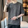 T-shirt a maniche corte, Girocollo, Maglia a maniche a metà, Top da uomo taglie forti