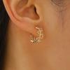 Oil Dripping Love Heart Earrings Hypoallergenic Golden Hollow Heart Hoop Earrings Lightweight Women Girls Earrings Fashion Jewelry