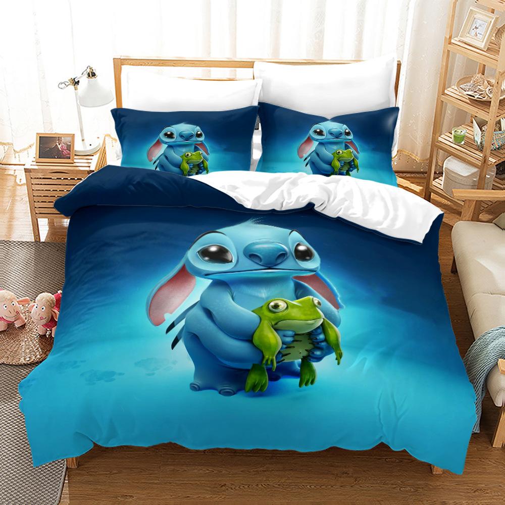 Series Animation Three-Piece Set 3D Three-Dimensional Printing Duvet Cover Pillowcase 90 * 200 two-piece set