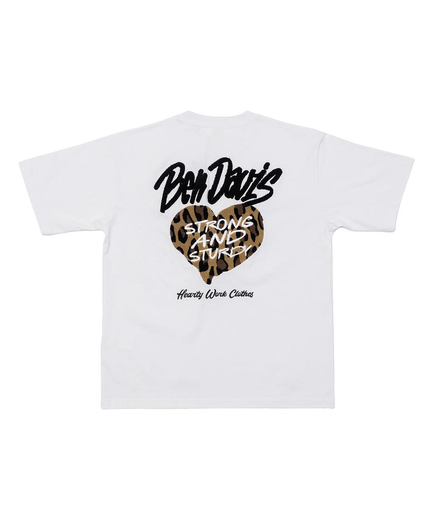 BEN DAVIS Hart Chenille 2 T-Shirt White