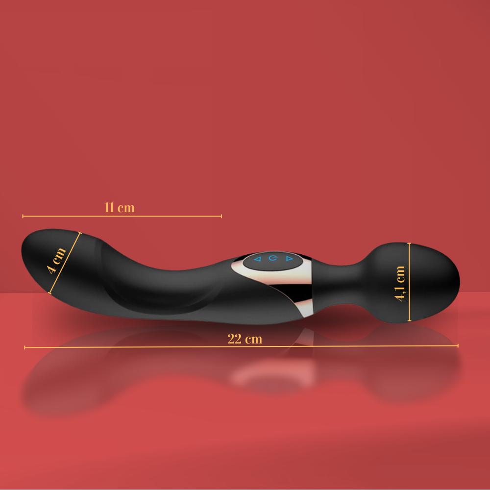 Dildo vibrator massager wand double-sided 20 modes anal elegant strong