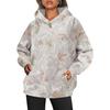 Sudadera con capucha para mujer Otoño Invierno Estampado de Hojas Bolsillo Grande Mangas Largas Gruesa Cálida Holgada Con Capucha Camuflaje Diario Deporte Superior