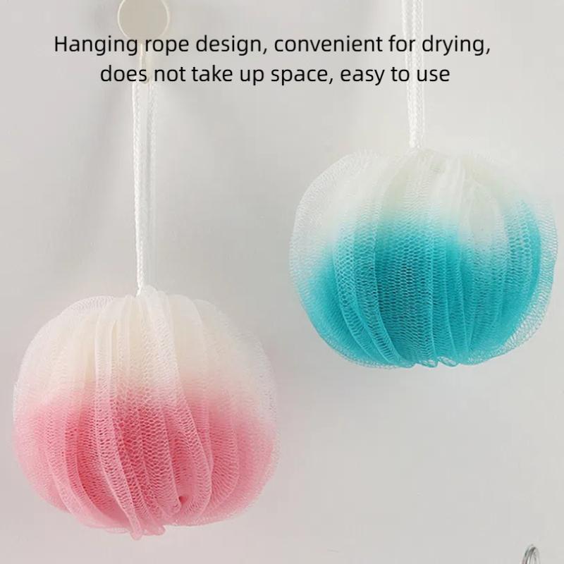 Soft Bath Scrub Bath Ball Body Clean Bath Puff Bathroom Supplies Pumpkin Shape Scrubbing Bubble Shower Mesh Sponge Back Brush