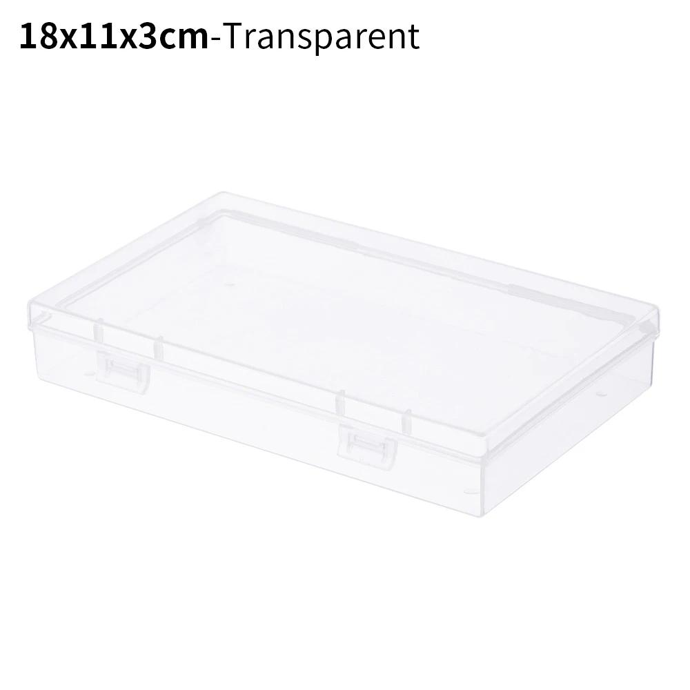 Square Round Plastic Transparent Storage Box Small Items Sundries Organizer Case Jewelry Beads Container Box Tools Accessories