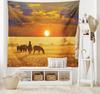 Zebras Tapestry Black White Stripes African Savanna Wild Animals Tapestry Wall Hanging for Home Decor Living Room Bedroom Dorm