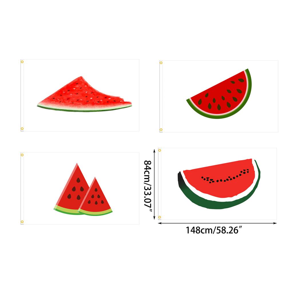Summer Watermelon Flag Colorful 90x150cm Outdoor Flag for Patriotic Activities and Home Decorations Long Lasting Flags
