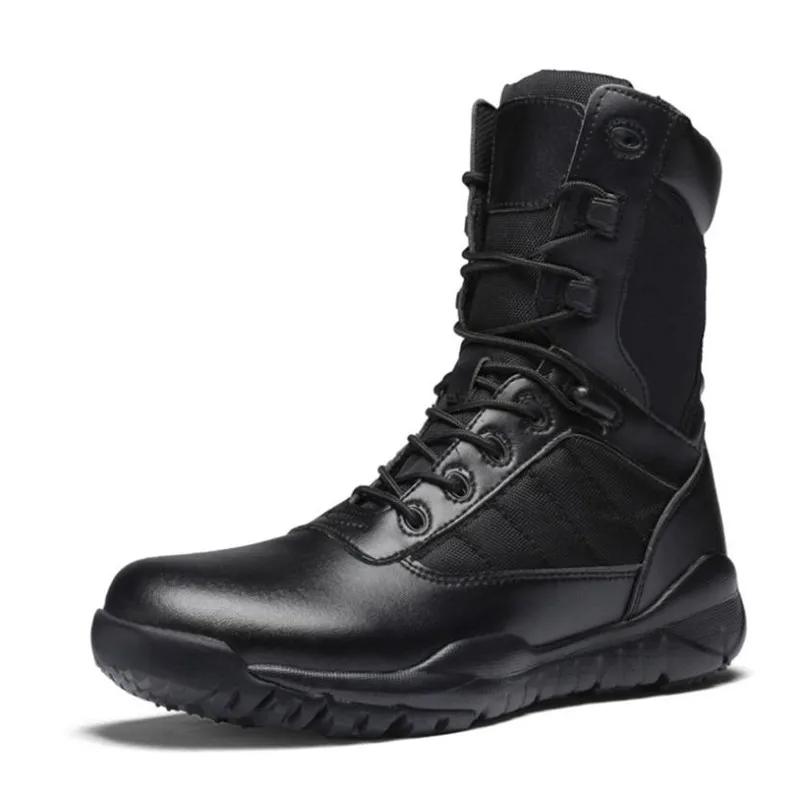 Fashion Army Boots Men Military Boots Spring Summer Army Boots Tactical Black Brown Men Casual Shoes Solid Anti-Slip Male Casual Sneaker