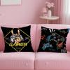 Colorful Graffiti Game Gamepad Cushion Cover Soft Short Plush Double-Sided Printing Home Decor Machine Washable Pillow Case Gift