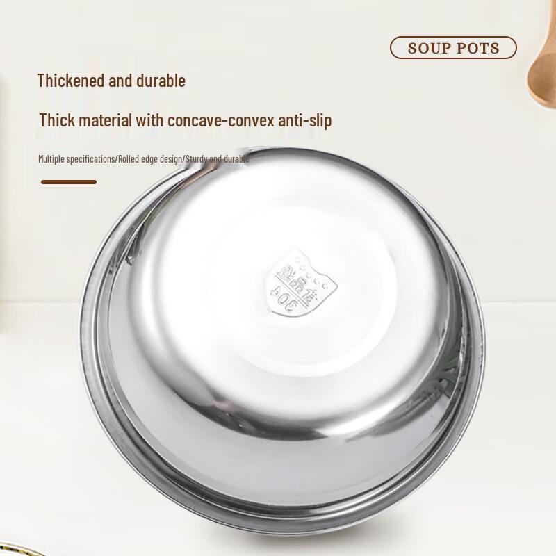 304 Stainless Steel Round Soup Bowls Set