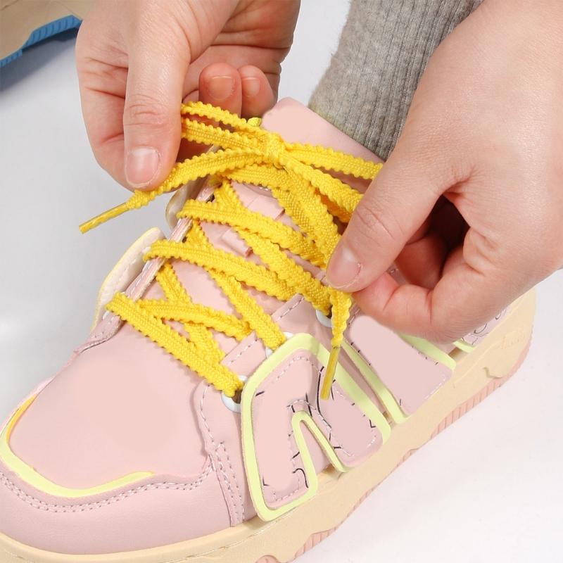 Colorful Shoe Laces 120cm Long Flat Polyester Shoelaces Anti Slip Shoelace Replacement For Men Women Sneakers Boot